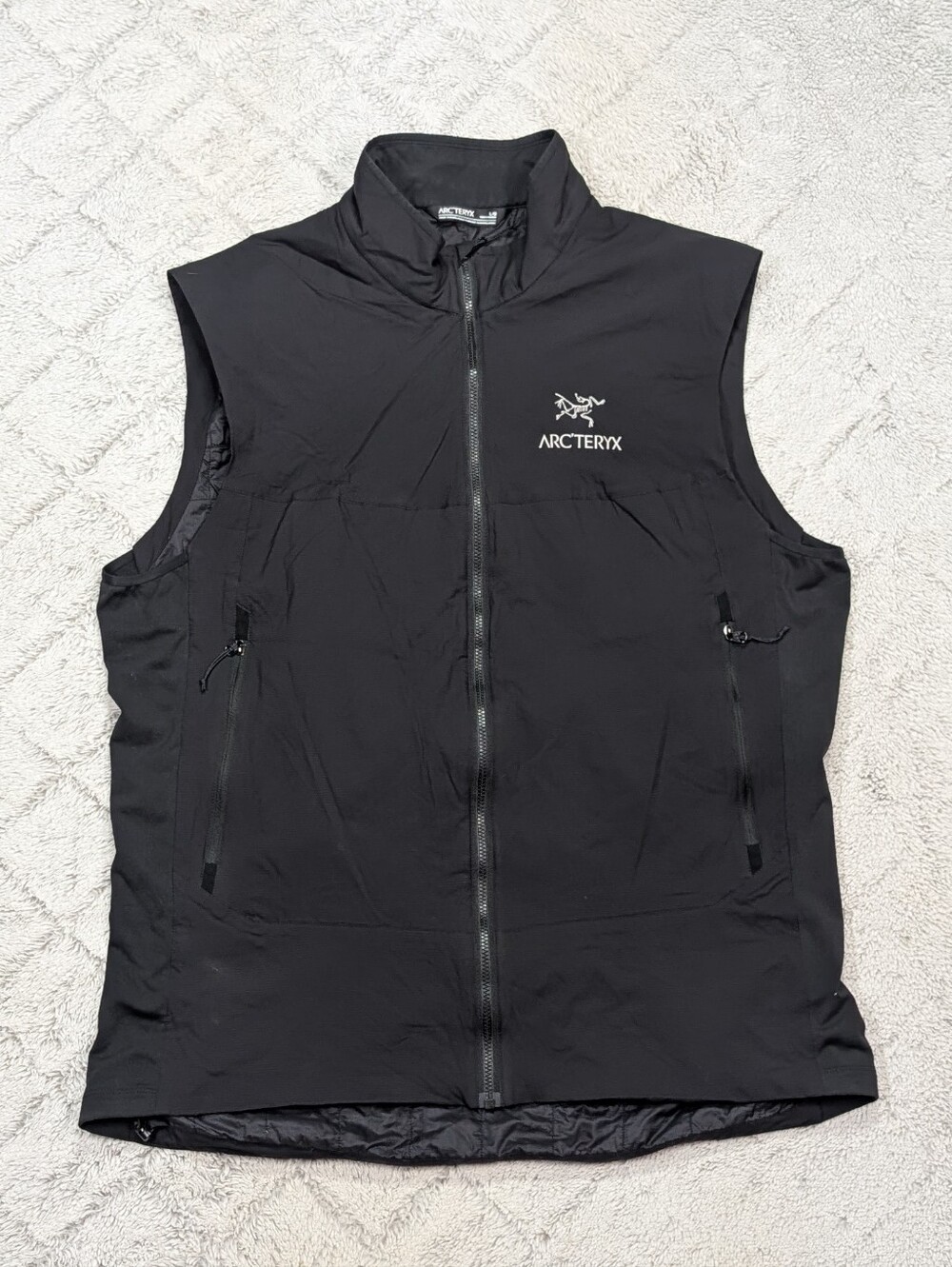 Arc'teryx Vest Jacket Mens L Black Atom SL Full Zip Light Insulated Outdoor Hike